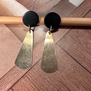 Elegant Black and Gold Earrings